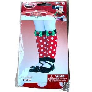 DISNEY | Minnie Mouse Child Holiday Leg Warmers | Matching Scarf Sold Separately